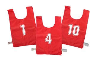 Sports Bib Set - 1-10 Red